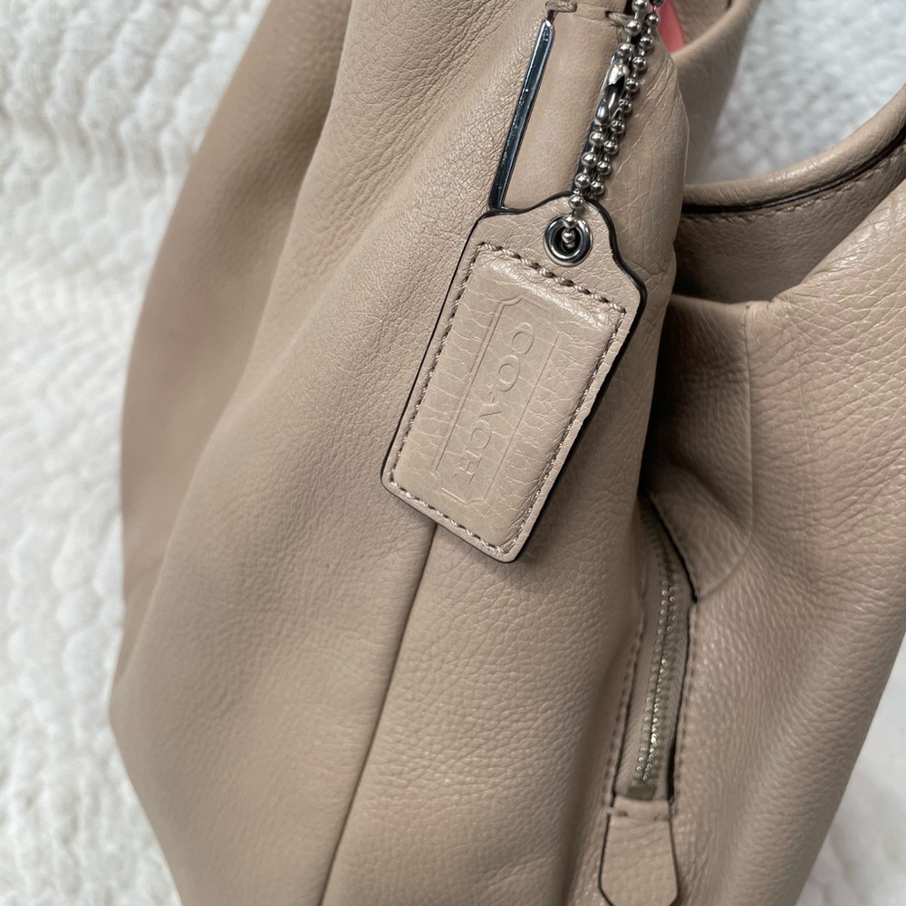 Coach Edie 31 Pebbled Leather Satchel – Neutral Taupe - Picture 16 of 16